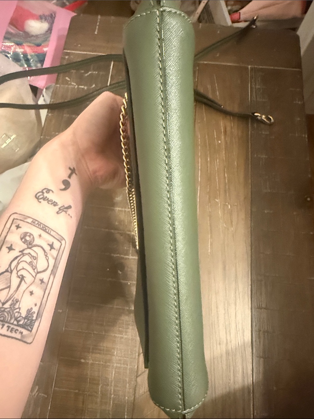 kate spade Olive Green Bag Chain Crossbody - Picture 8 of 8